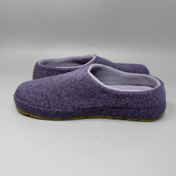LL Bean Women's Sweater Fleece Slipper Scuff Slip on Purple Size 8 - Picture 2 of 9